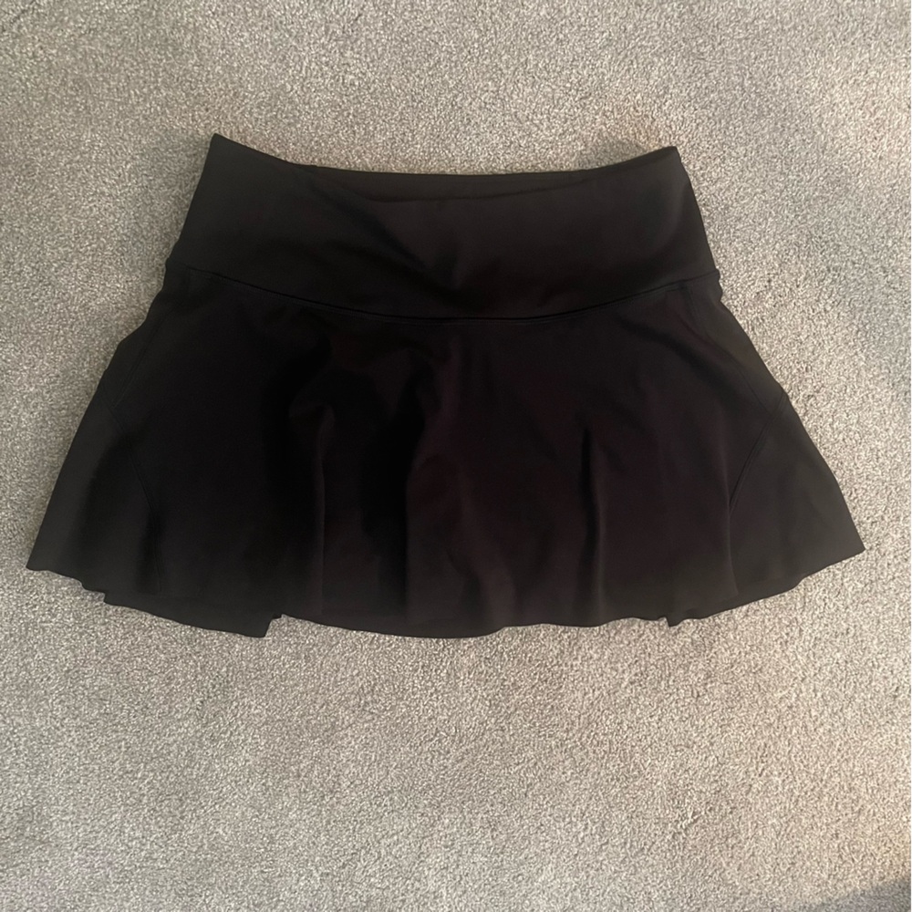 ATHLETA Ace High Rise 13 1/2 Tennis Skort Women's Size M Black